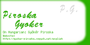 piroska gyoker business card