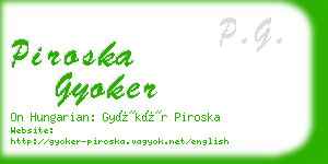 piroska gyoker business card